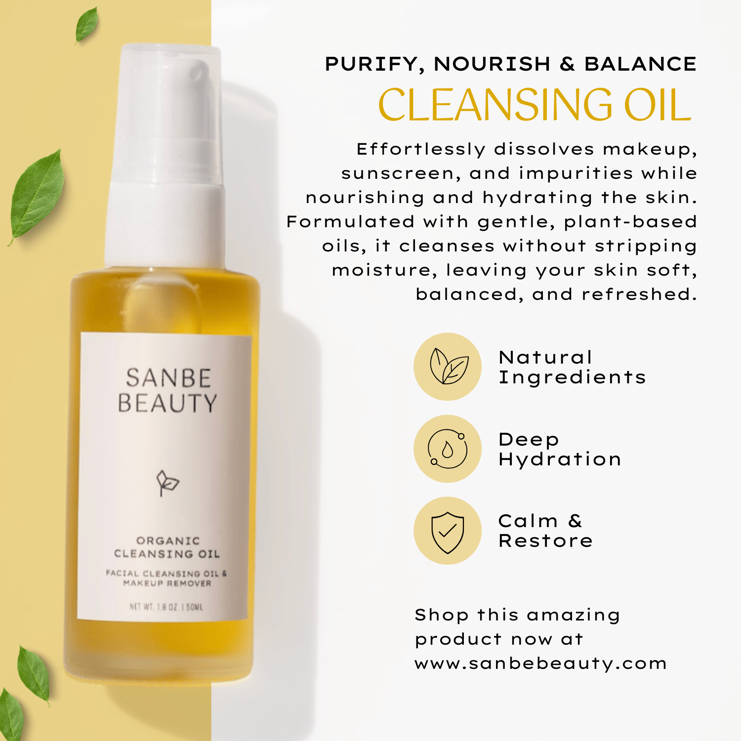 Organic Face Cleansing Oil