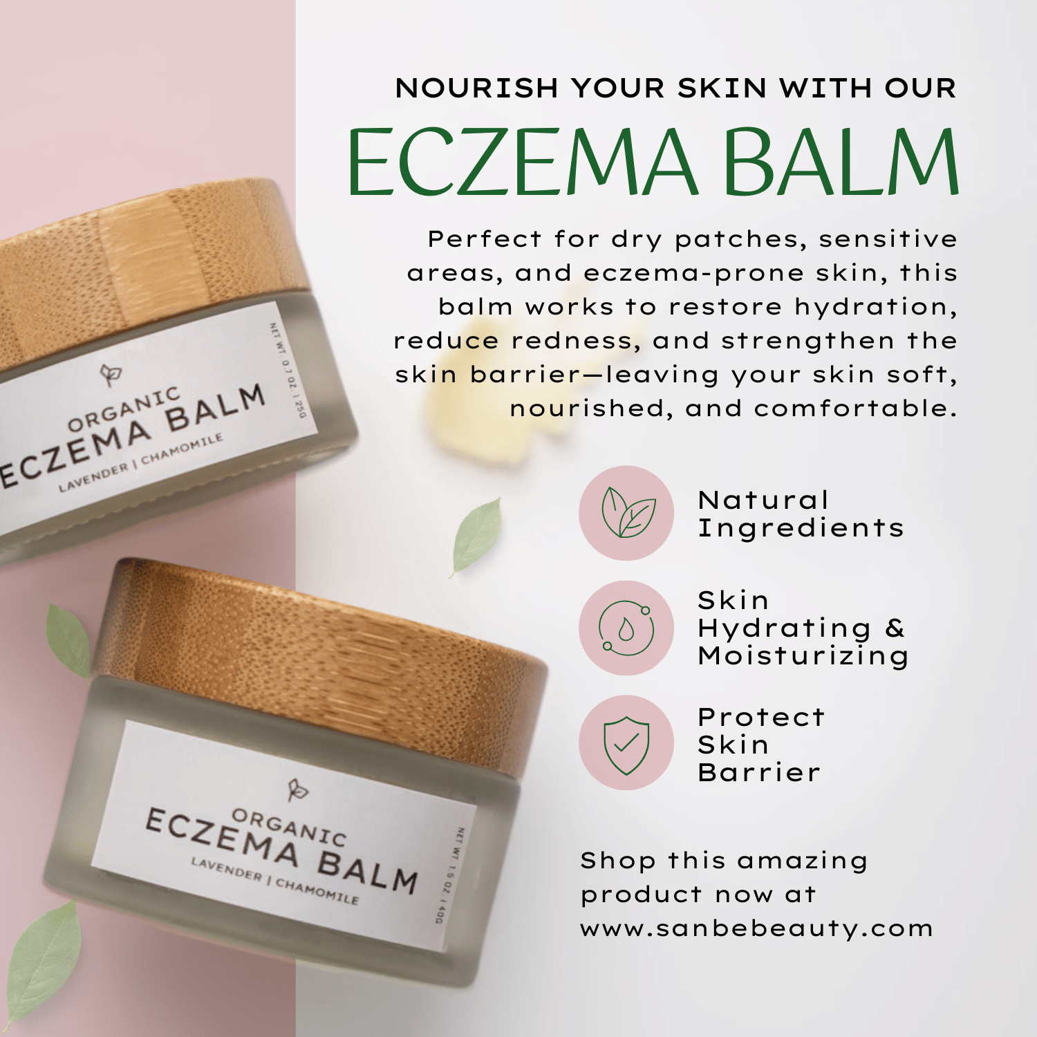 Natural Eczema Balm - Vegan